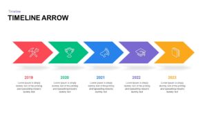 5 Step Timeline Arrow PowerPoint Template