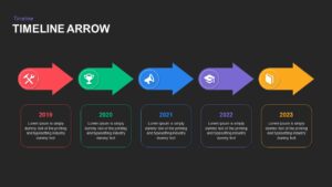 5 Steps Timeline Arrow PowerPoint Template