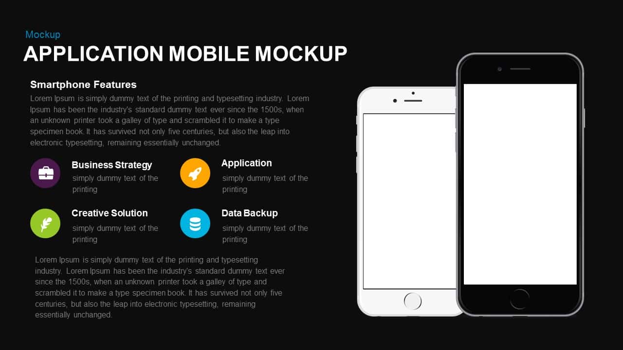 Download Application Mobile Mockup Template for PowerPoint and Keynote