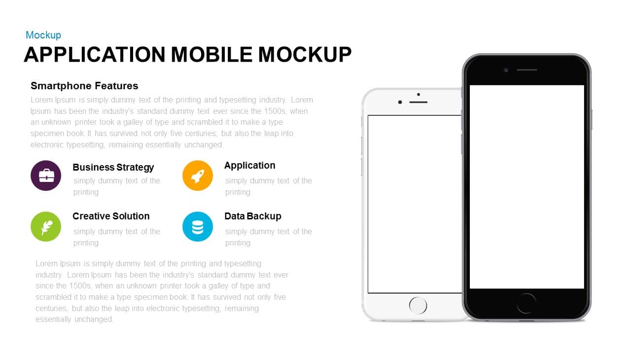 Download Application Mobile Mockup Template for PowerPoint and Keynote