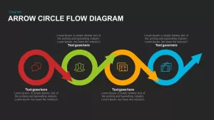 Arrow Circle Flow Diagram PowerPoint Template and Keynote