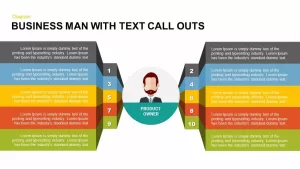 Businessman with Text Callouts PowerPoint Template & Keynote