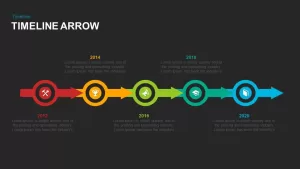 Timeline Arrow Powerpoint and Keynote template