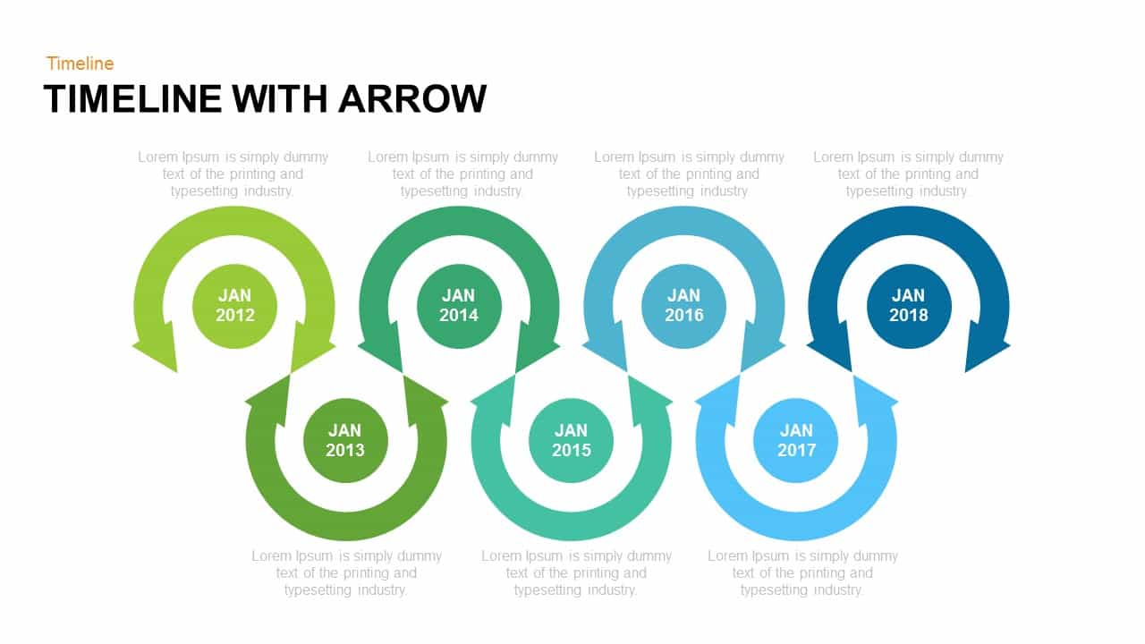Timeline Arrow Process Powerpoint Templates Powerpoin 7802