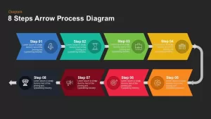 8 steps arrow process diagram