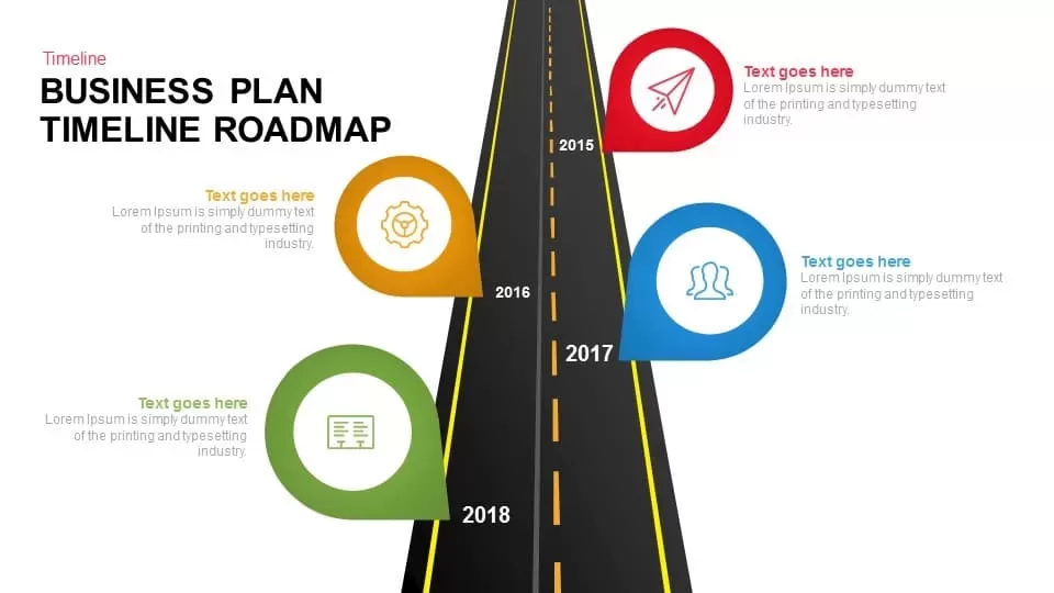 Business Plan Timeline Roadmap Template for PowerPoint and Keynote