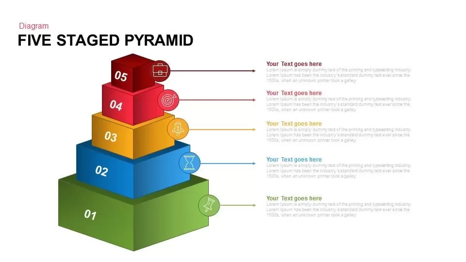 5 staged pyramid PowerPoint template and keynote