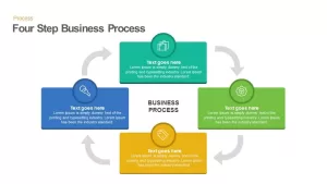 Four Step Business Process powerpoint template