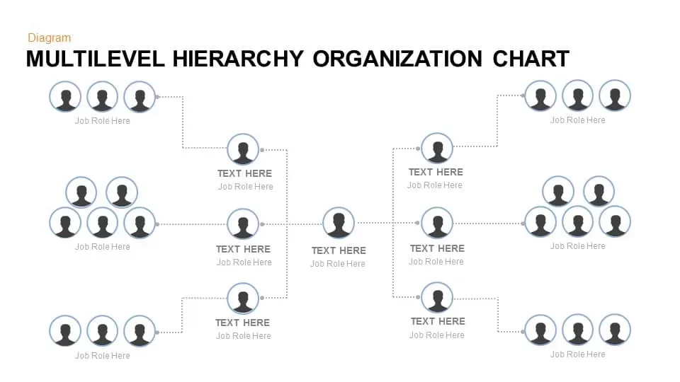 Multilevel hierarchy organization chart template PowerPoint and keynote
