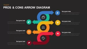 Pros &amp; Cons Arrow Diagram Keynote