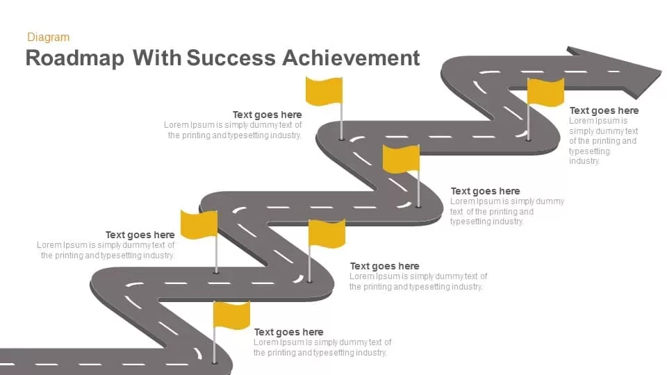 Success Achievement Roadmap PowerPoint Template and Keynote