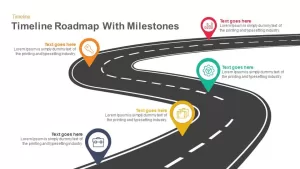 Animated Timeline roadmap with milestones PowerPoint template and keynote