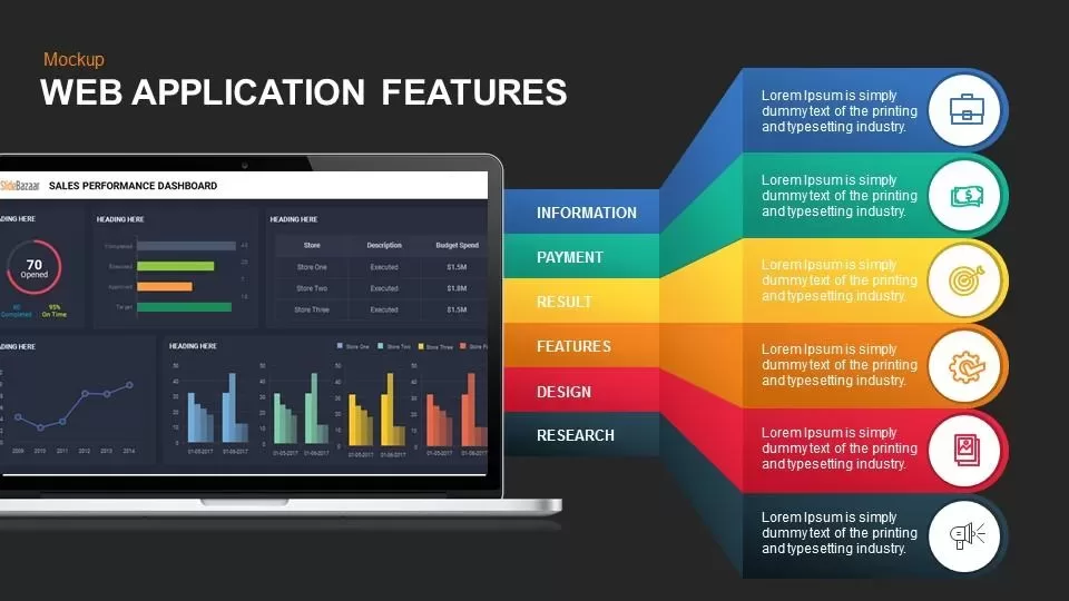 web application services mockup presentation template