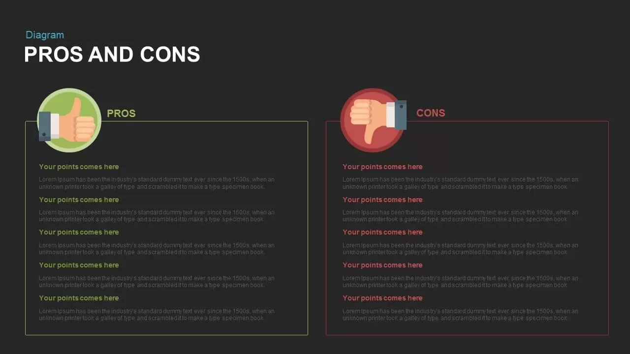 Pros and Cons PowerPoint Template