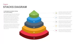 Stacks diagram PowerPoint Template and Keynote