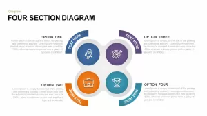 4 Section Diagram PowerPoint Template &#038; Keynote