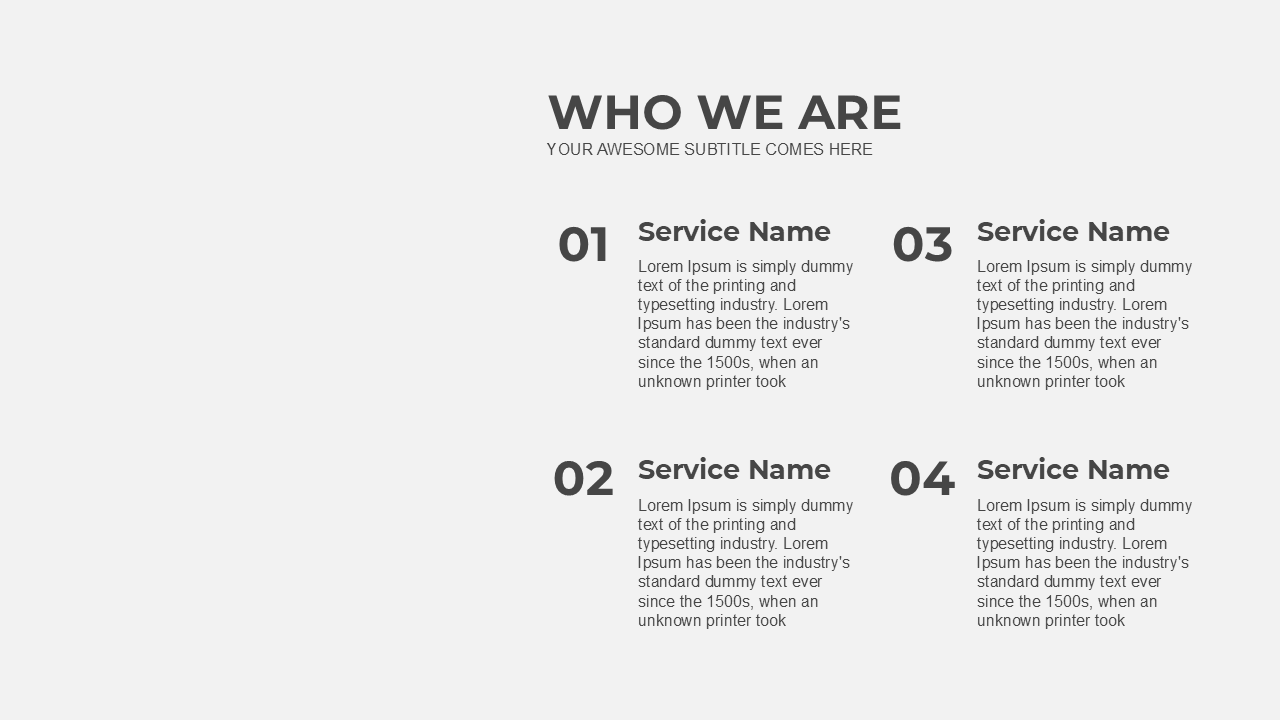 Free Simple Presentation Template team slides
