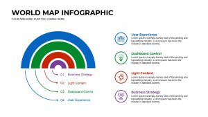Free Simple Presentation Templates world map infographics slide