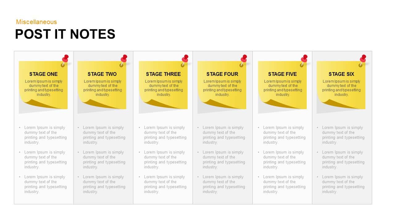 Post It Notes PowerPoint Template And Keynote Slide Slidebazaar