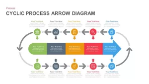 Cyclic Process Arrow Diagram PowerPoint Template and Keynote