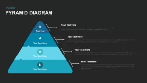 Four Stage Pyramid Diagram Powerpoint template