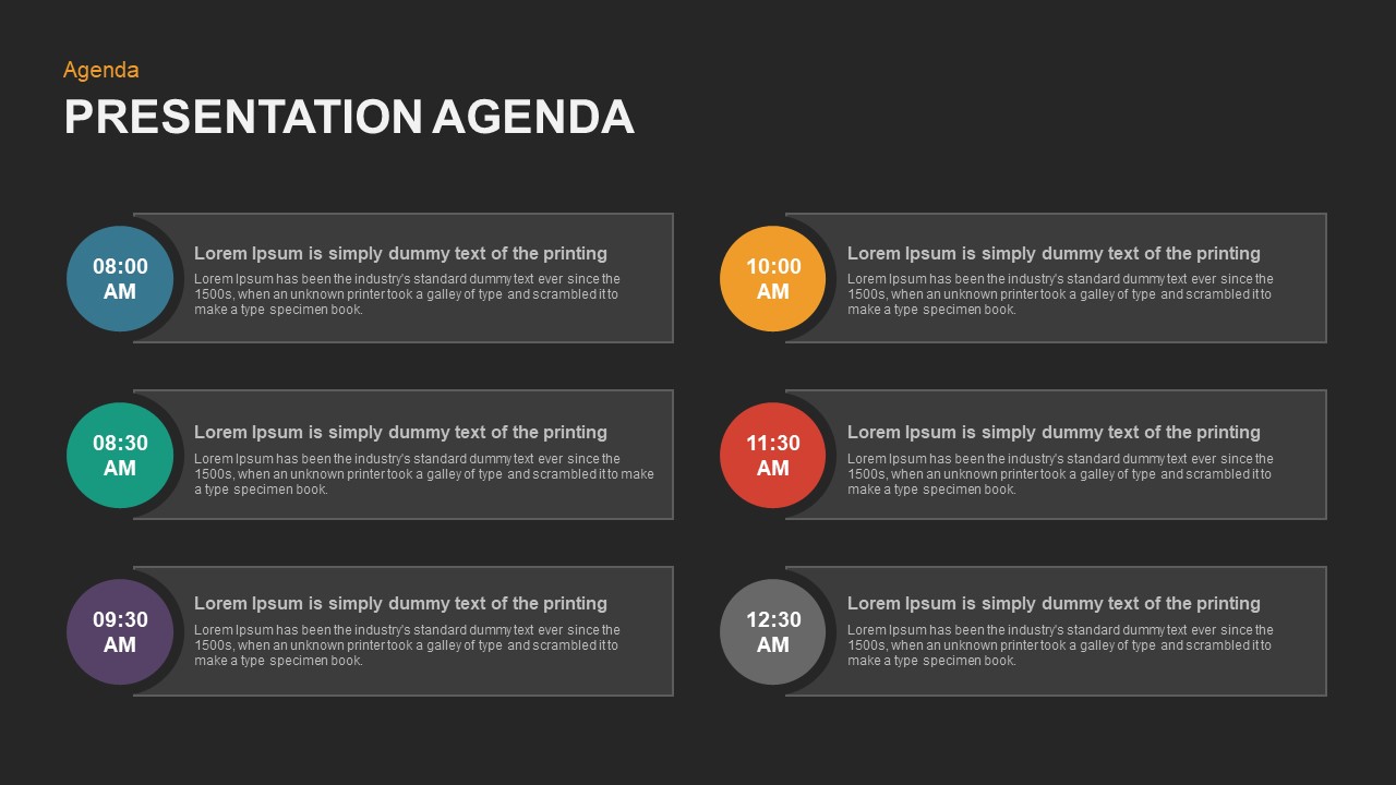 Presentation Agenda Template PPT