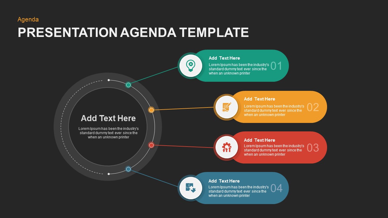 Presentation Agenda Template for PPT Presentation