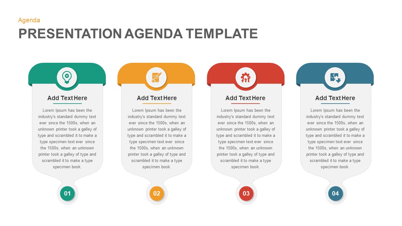 Presentation Agenda Template for PowerPoint Column