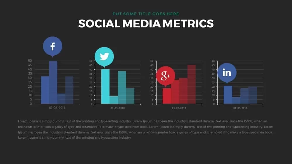 social media metrics powerpoint and keynote template