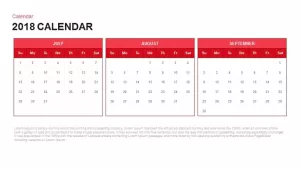 2018 Calendar Powerpoint and Keynote template