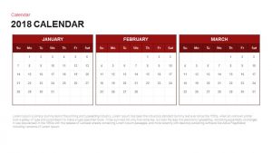 2018 Calendar Powerpoint and Keynote template