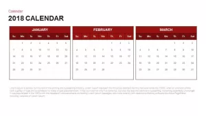 2018 Calendar Powerpoint and Keynote template