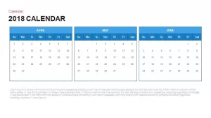 2018 Calendar Powerpoint and Keynote template