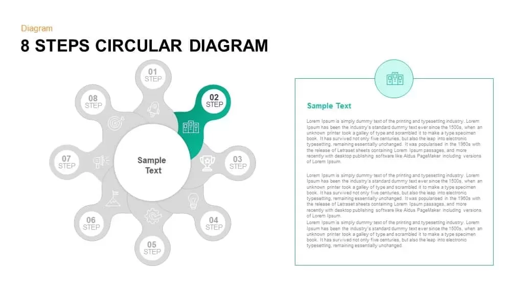 8 Steps Circular Diagram PowerPoint template