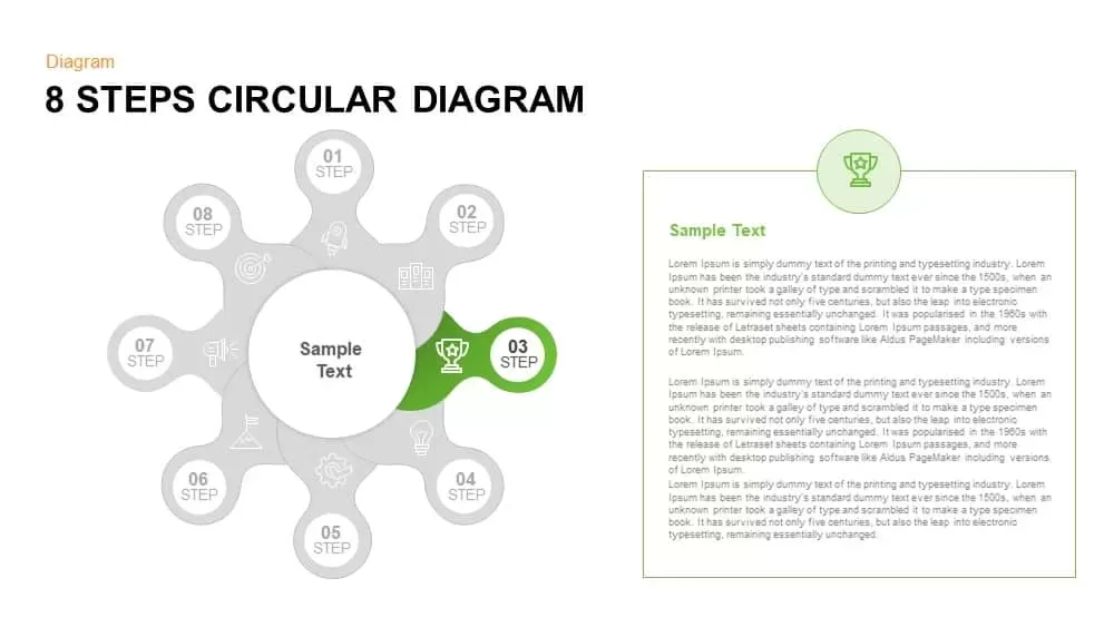 8 Steps Circular Diagram PowerPoint template