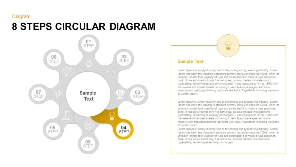 8 Steps Circular Diagram PowerPoint template