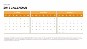 2018 Calendar Powerpoint and Keynote template