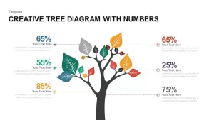 Creative Tree Diagram PowerPoint Template and Keynote with Numbers