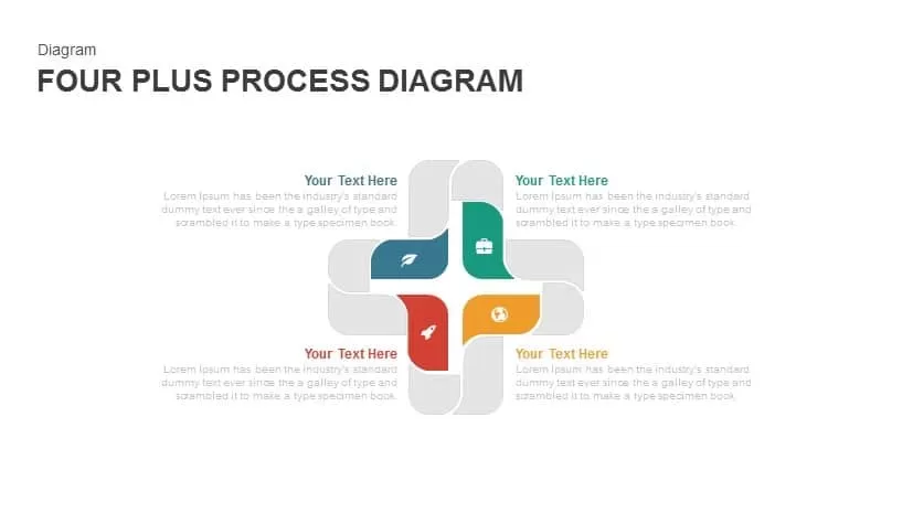 Four Plus Process Diagrams Powerpoint and Keynote template