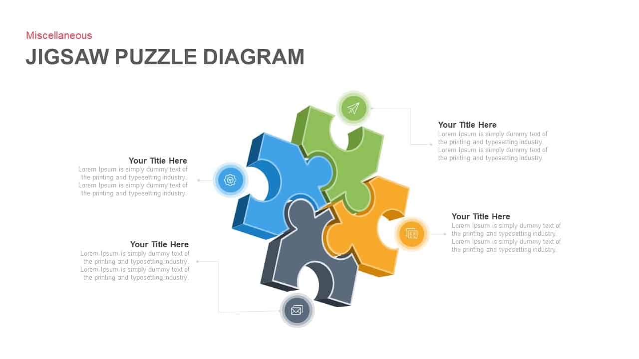 Jigsaw Puzzle Diagram Template for PowerPoint and Keynote