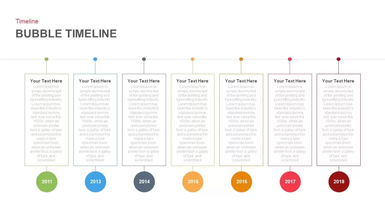 Bubble Timeline PowerPoint and Keynote template