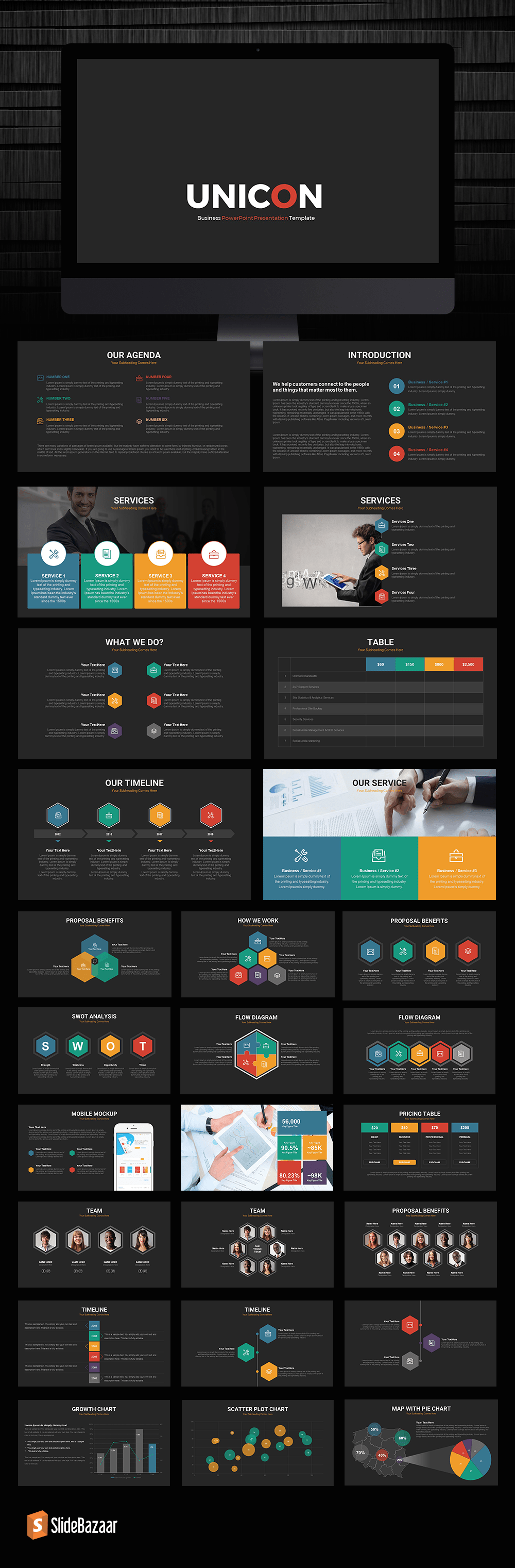 Unicon Business Presentation PowerPoint Template