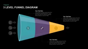 3 Level Funnel Diagram PowerPoint template