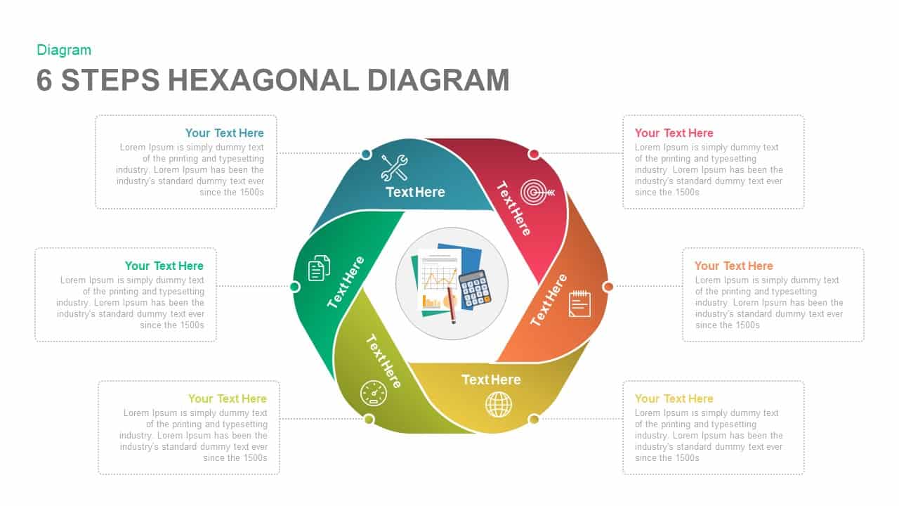 6 Steps Diagram Hexagon Powerpoint Template And Keynote Slidebzaar 0847