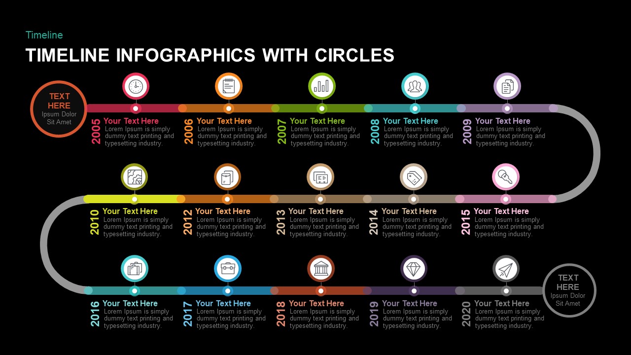 Animated Infographic Circular Timeline PowerPoint Template