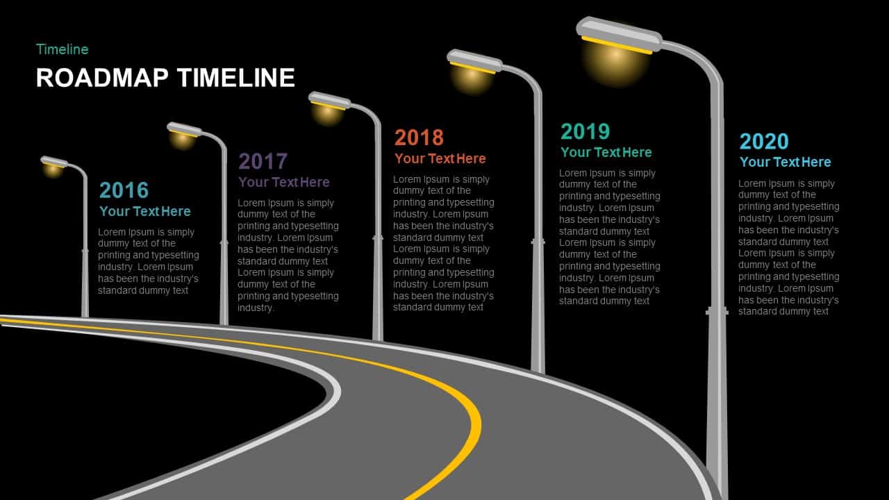 Timeline Roadmap PowerPoint Template and Keynote Slide