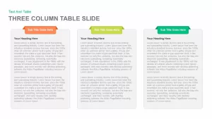 3 and 4 Columns Table Slide PowerPoint Template