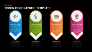 Ribbon Infographics PowerPoint template