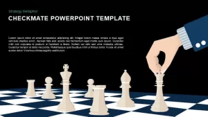 Checkmate PowerPoint Template - Strategy Vector Illustration