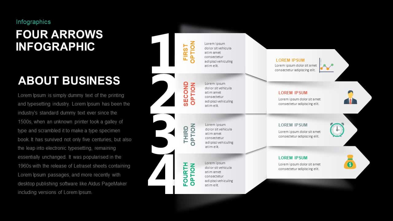 Four Arrows Infographic PowerPoint Templates